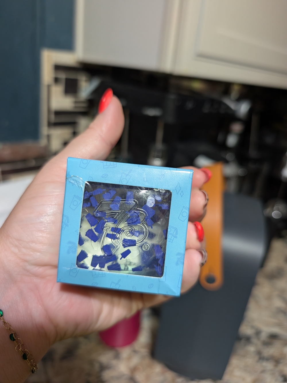 7Brew Blue Confetti Squishy